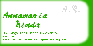 annamaria minda business card